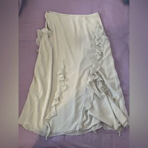 GREEN RUFFLES WILFRED SKIRT